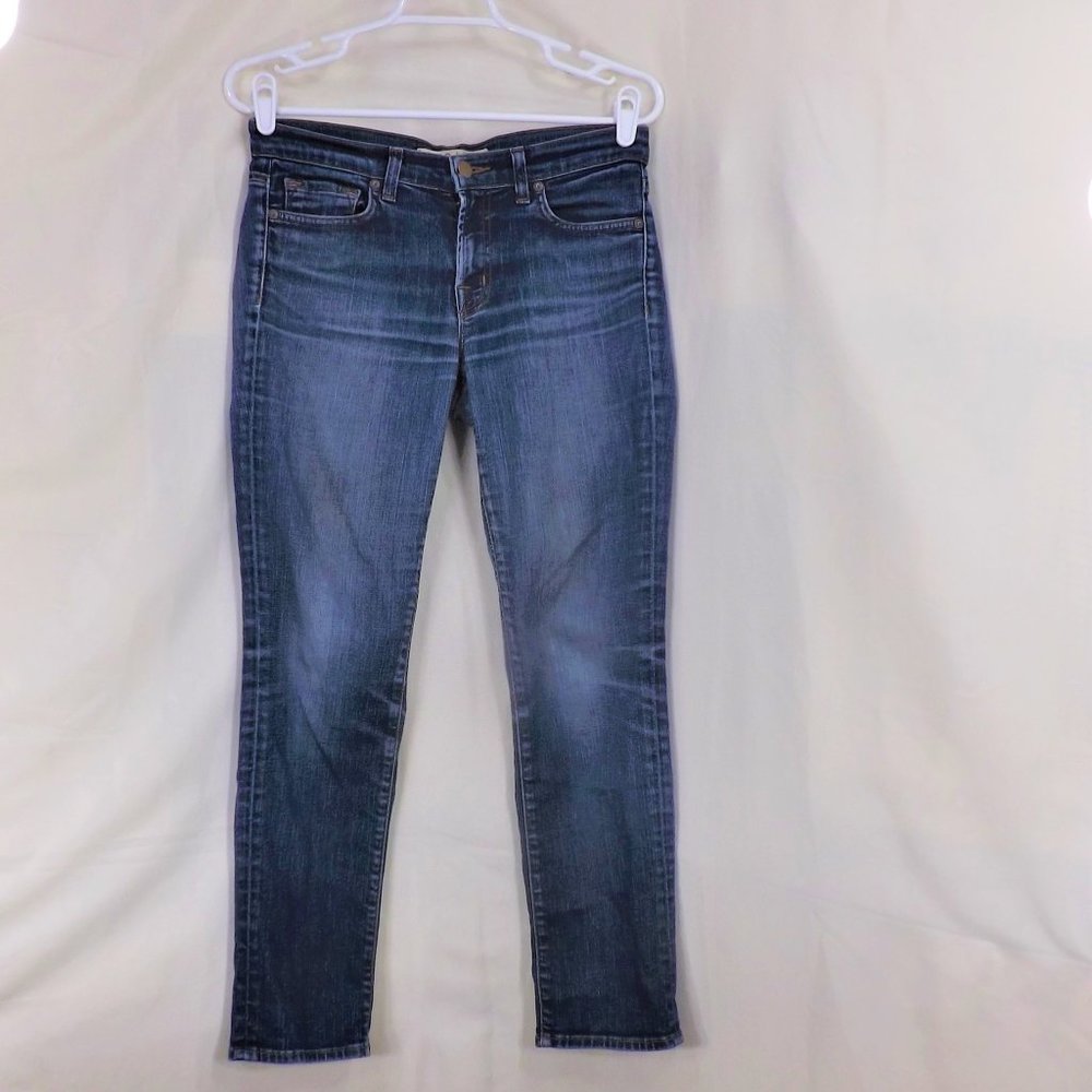 J Brand 5 Pocket Style Blue Denim Light Distress Med-Dark Wash Jeans Pants 27 - Picture 3 of 14